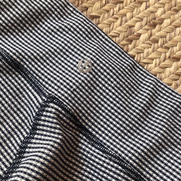 LULULEMON CROP WUNDER UNDER GINGHAM INKWELL DOT 4 TIGHT - Picture 11 of 11